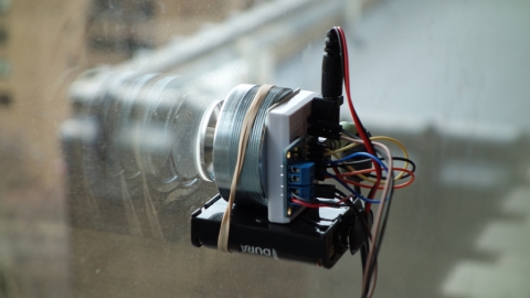 Participative surface speaker activating window to sound foghorns from America. 08-03-17 Participative surface speaker activating window to sound foghorns from America. 08-03-17